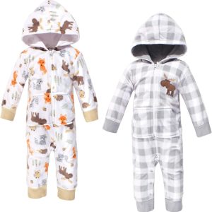 Hudson Baby Unisex Baby Fleece Jumpsuits, Coveralls, and Playsuits
