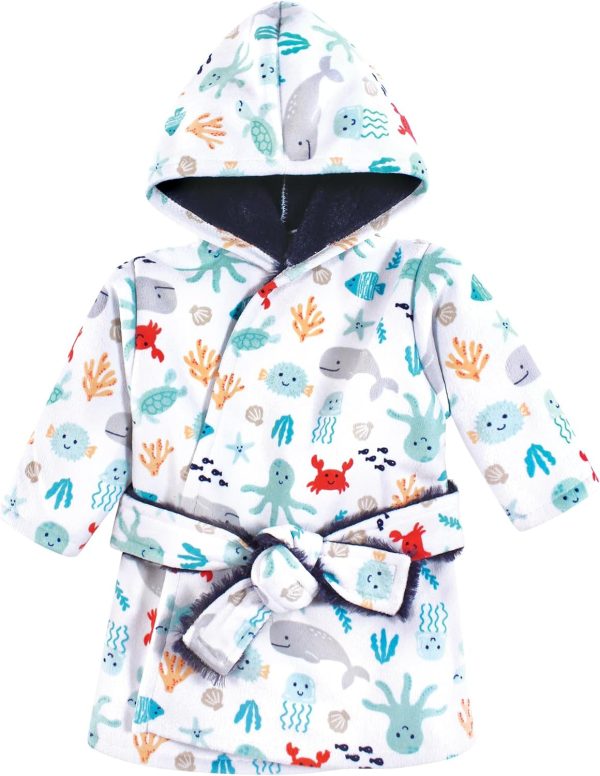 Hudson Baby Unisex Baby Mink with Faux Fur Lining Pool and Beach Robe Cover-ups - Image 9