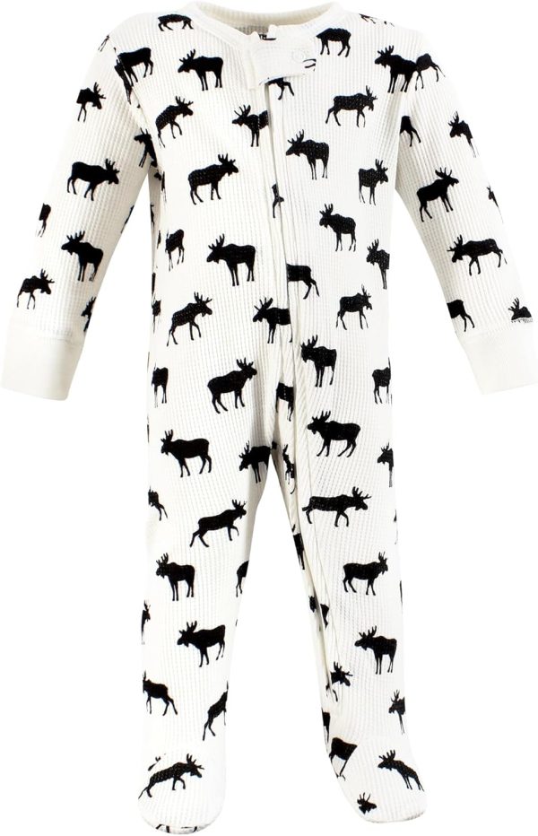 Hudson Baby Girls Unisex Baby Thermal Zipper Sleep and Play 2pk, Sage Dinosaur, 3-6 Months - Image 12
