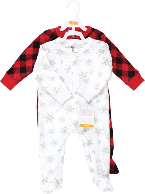 Hudson Baby Girls Unisex Baby Thermal Zipper Sleep and Play 2pk, Sage Dinosaur, 3-6 Months - Image 14