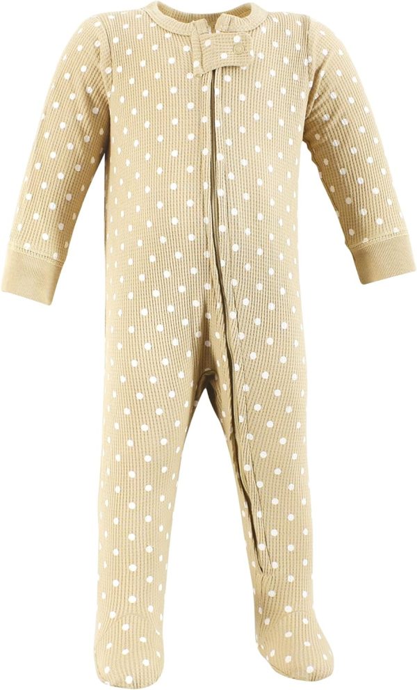 Hudson Baby Girls Unisex Baby Thermal Zipper Sleep and Play 2pk, Sage Dinosaur, 3-6 Months - Image 24