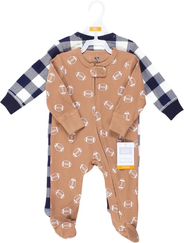 Hudson Baby Girls Unisex Baby Thermal Zipper Sleep and Play 2pk, Sage Dinosaur, 3-6 Months - Image 26