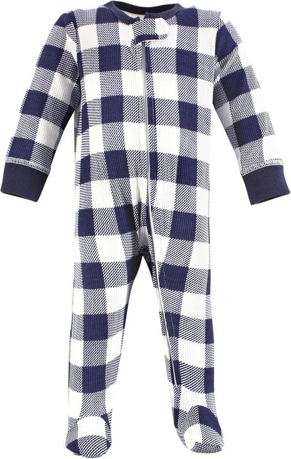 Hudson Baby Girls Unisex Baby Thermal Zipper Sleep and Play 2pk, Sage Dinosaur, 3-6 Months - Image 28