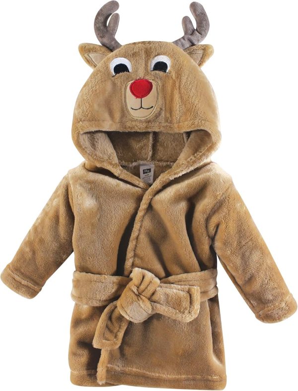 Hudson Baby Unisex Baby Plush Animal Face Bathrobe - Image 3