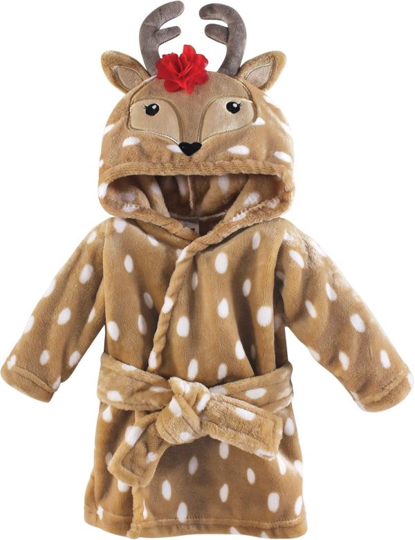 Hudson Baby Unisex Baby Plush Animal Face Bathrobe - Image 73