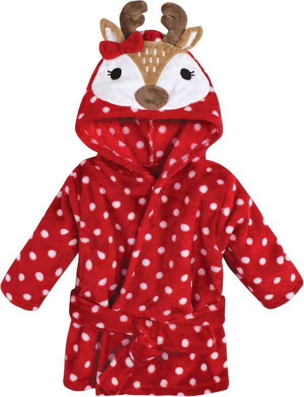 Hudson Baby Unisex Baby Plush Animal Face Bathrobe - Image 87