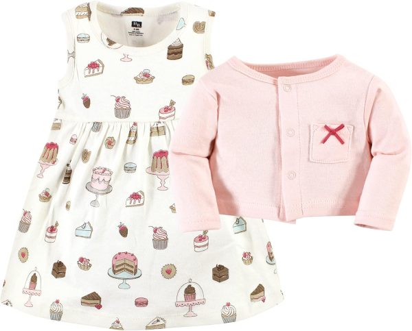 Hudson Baby Baby Girls' Cotton Dress and Cardigan Set - Image 10