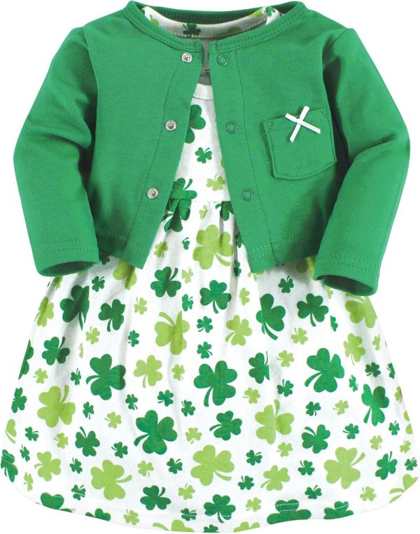 Hudson Baby Baby Girls' Cotton Dress and Cardigan Set - Image 13