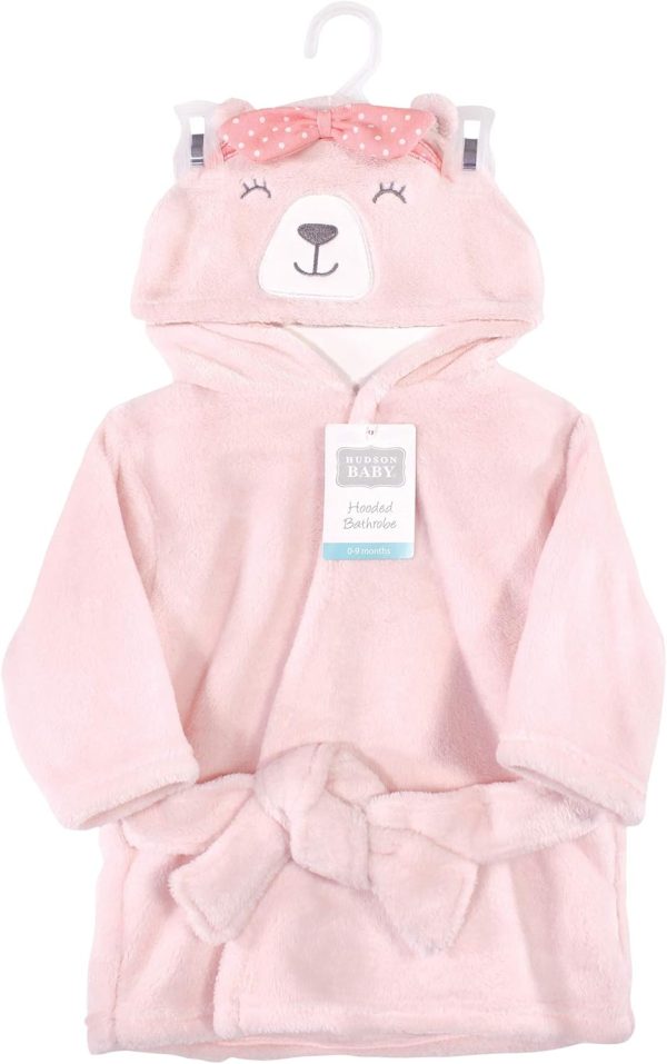 Hudson Baby Unisex Baby Plush Animal Face Bathrobe - Image 92