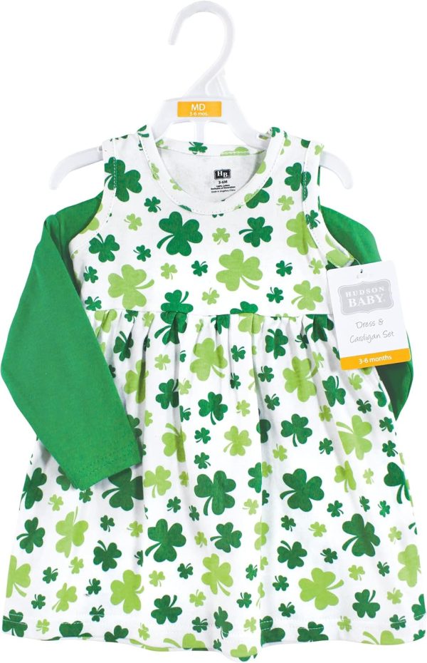 Hudson Baby Baby Girls' Cotton Dress and Cardigan Set - Image 14