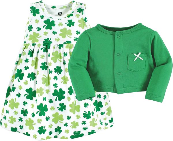 Hudson Baby Baby Girls' Cotton Dress and Cardigan Set - Image 15