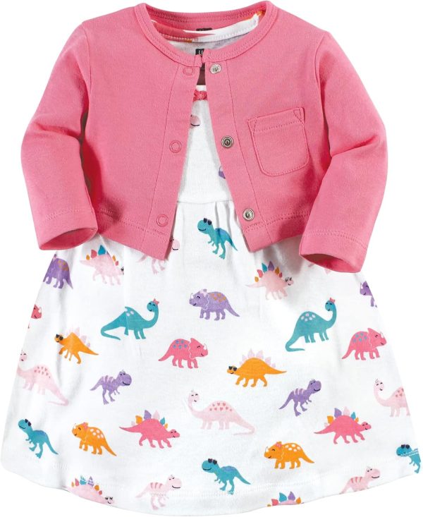 Hudson Baby Baby Girls' Cotton Dress and Cardigan Set - Image 18