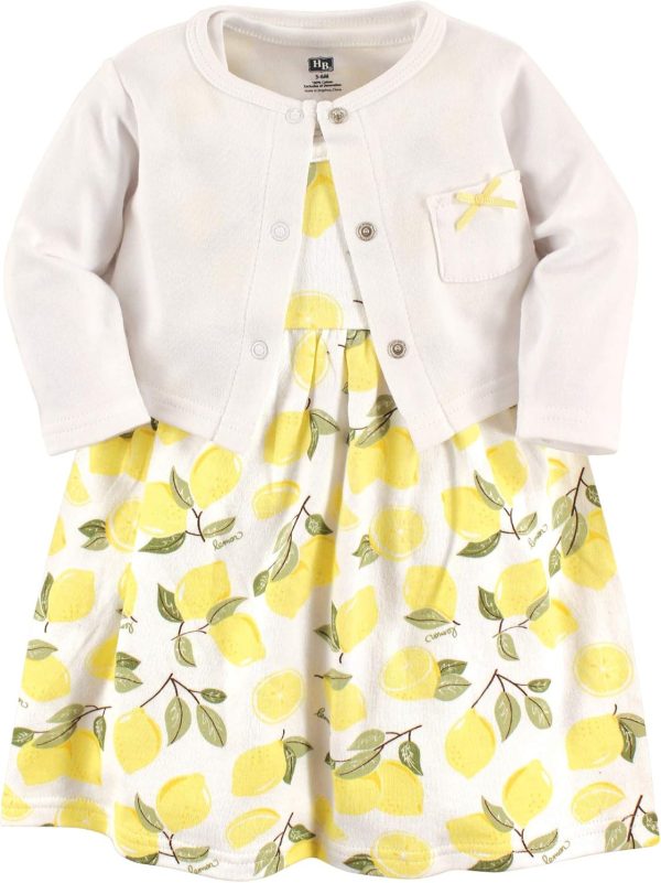 Hudson Baby Baby Girls' Cotton Dress and Cardigan Set - Image 23