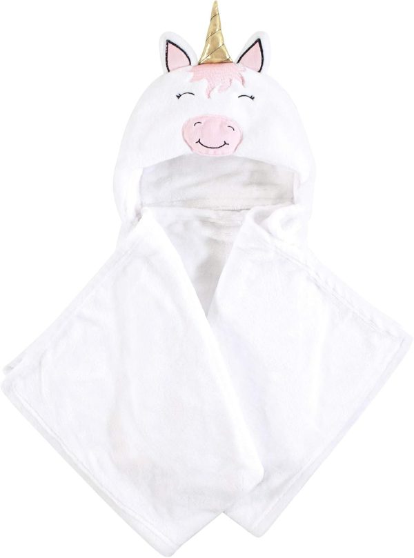 Hudson Baby Unisex Baby and Toddler Hooded Animal Face Plush Blanket, Flamingo, One Size - Image 3