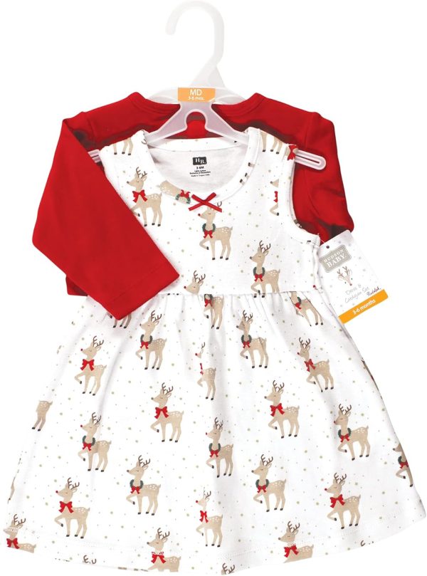 Hudson Baby Baby Girls' Cotton Dress and Cardigan Set - Image 30