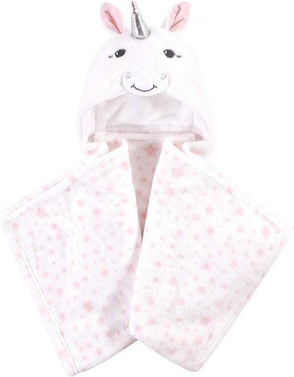 Hudson Baby Unisex Baby and Toddler Hooded Animal Face Plush Blanket, Flamingo, One Size - Image 18