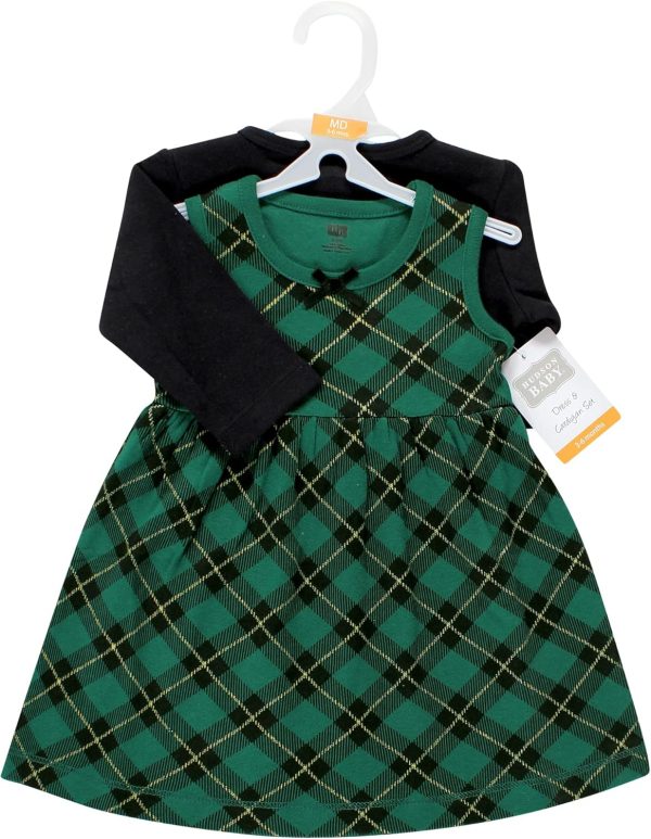 Hudson Baby Baby Girls' Cotton Dress and Cardigan Set - Image 38