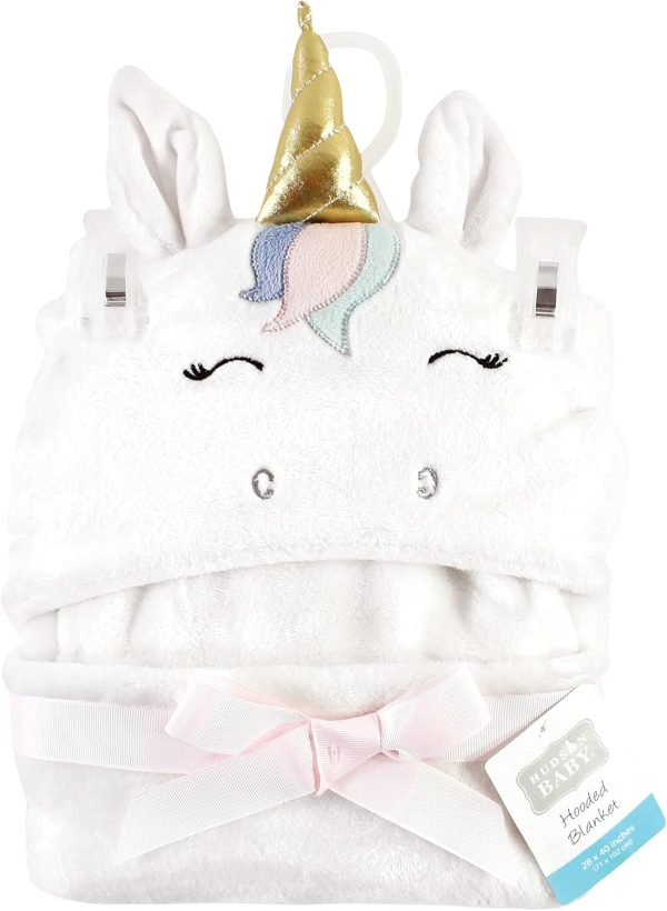 Hudson Baby Unisex Baby and Toddler Hooded Animal Face Plush Blanket, Flamingo, One Size - Image 22