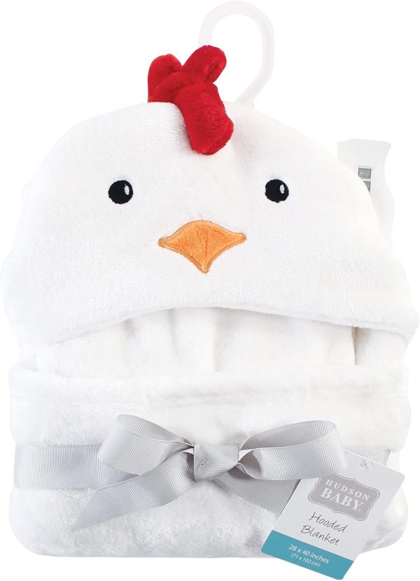 Hudson Baby Unisex Baby and Toddler Hooded Animal Face Plush Blanket, Flamingo, One Size - Image 24