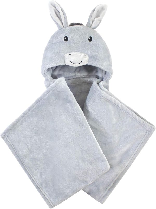 Hudson Baby Unisex Baby and Toddler Hooded Animal Face Plush Blanket, Flamingo, One Size - Image 26