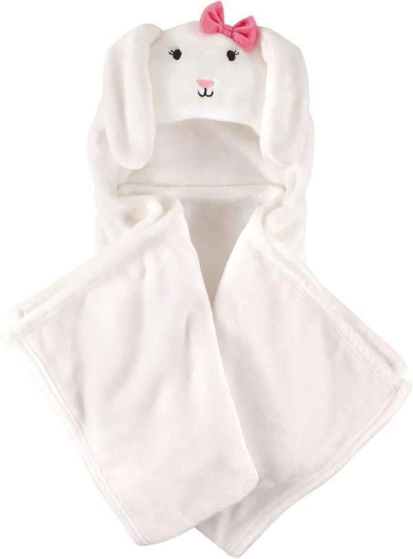 Hudson Baby Unisex Baby and Toddler Hooded Animal Face Plush Blanket, Flamingo, One Size - Image 30