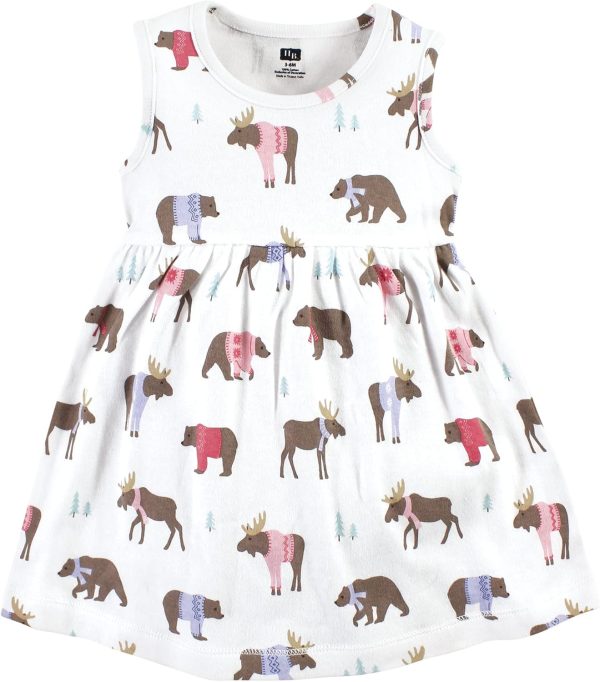 Hudson Baby Baby Girls' Cotton Dress and Cardigan Set - Image 53