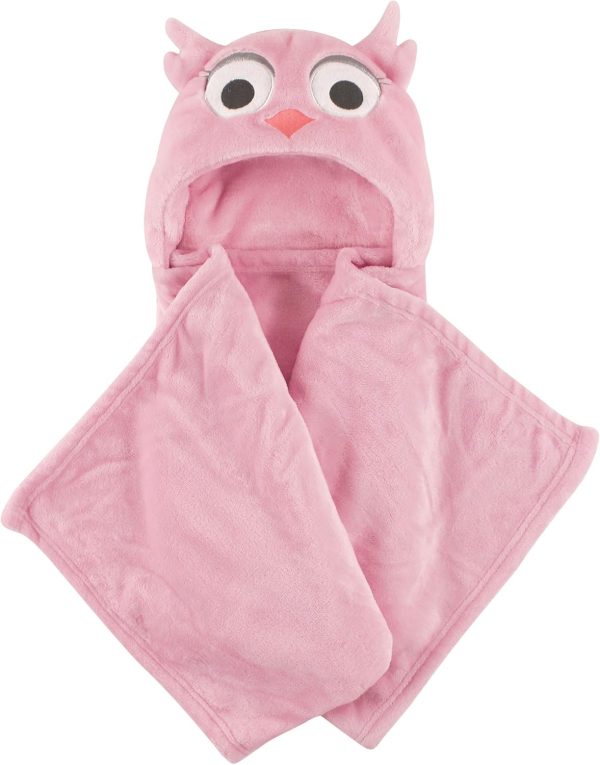 Hudson Baby Unisex Baby and Toddler Hooded Animal Face Plush Blanket, Flamingo, One Size - Image 45