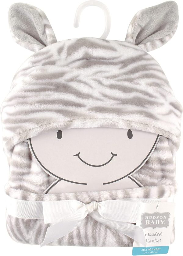 Hudson Baby Unisex Baby and Toddler Hooded Animal Face Plush Blanket, Flamingo, One Size - Image 52