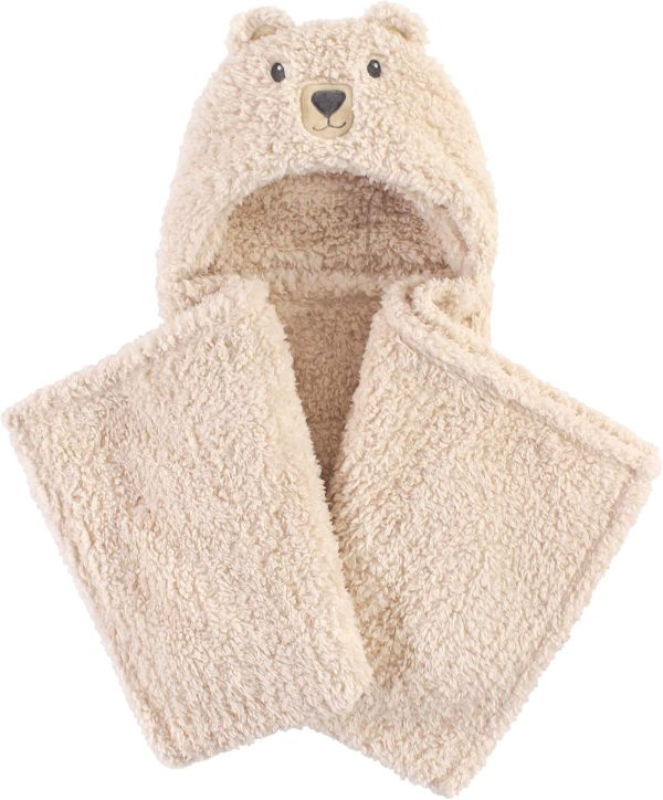 Hudson Baby Unisex Baby and Toddler Hooded Animal Face Plush Blanket, Flamingo, One Size - Image 54