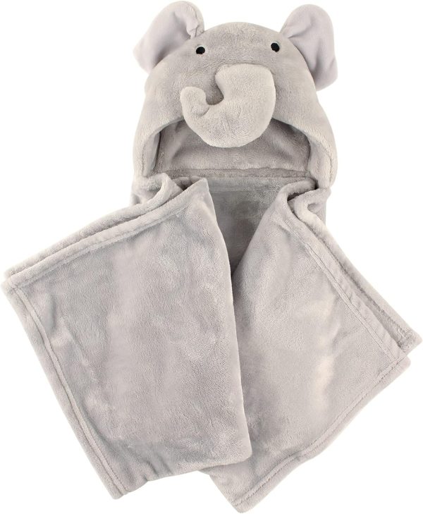 Hudson Baby Unisex Baby and Toddler Hooded Animal Face Plush Blanket, Flamingo, One Size - Image 55