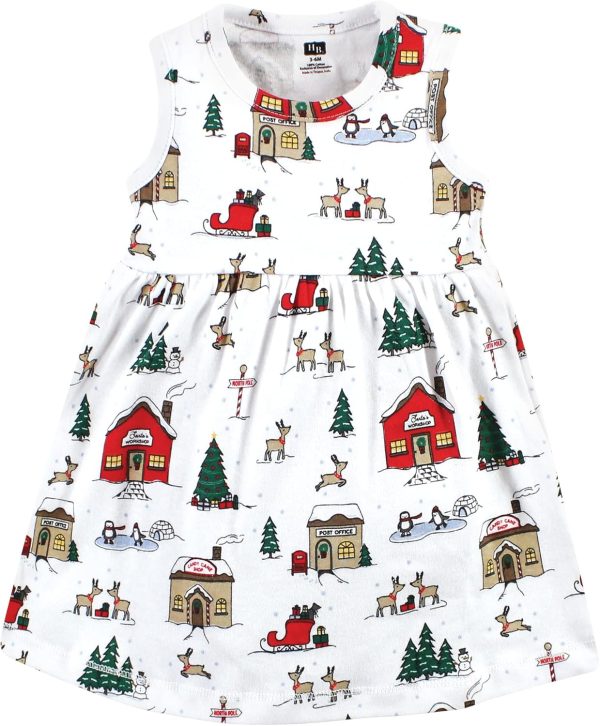 Hudson Baby Baby Girls' Cotton Dress and Cardigan Set - Image 78