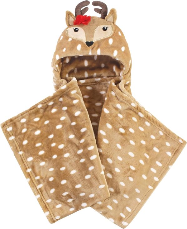 Hudson Baby Unisex Baby and Toddler Hooded Animal Face Plush Blanket, Flamingo, One Size - Image 67