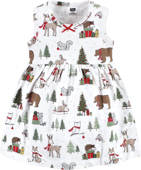 Hudson Baby Baby Girls' Cotton Dress and Cardigan Set - Image 121