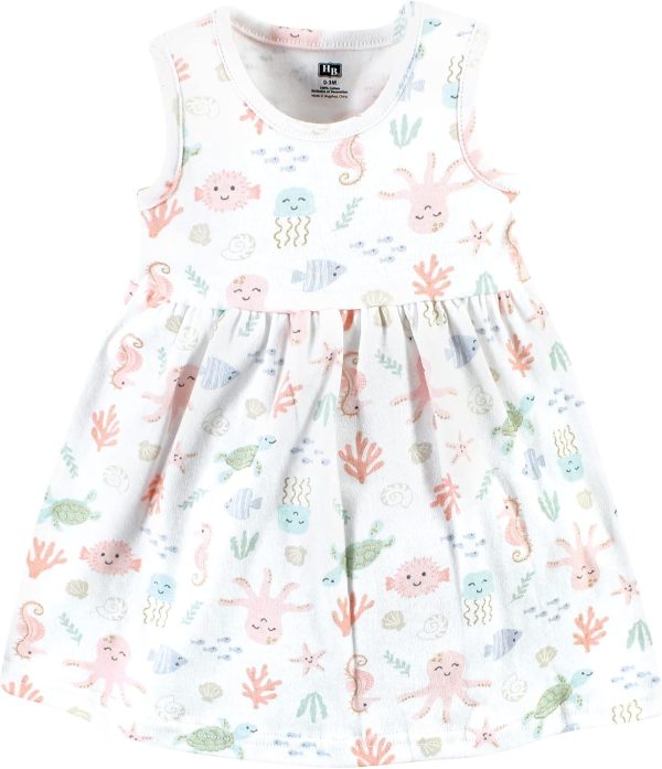 Hudson Baby Baby Girls' Cotton Dress and Cardigan Set - Image 142