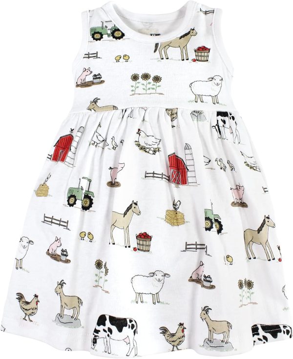 Hudson Baby Baby Girls' Cotton Dress and Cardigan Set - Image 177