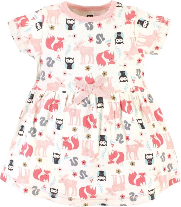 Hudson Baby Baby Girls' Cotton Dress and Cardigan Set - Image 185